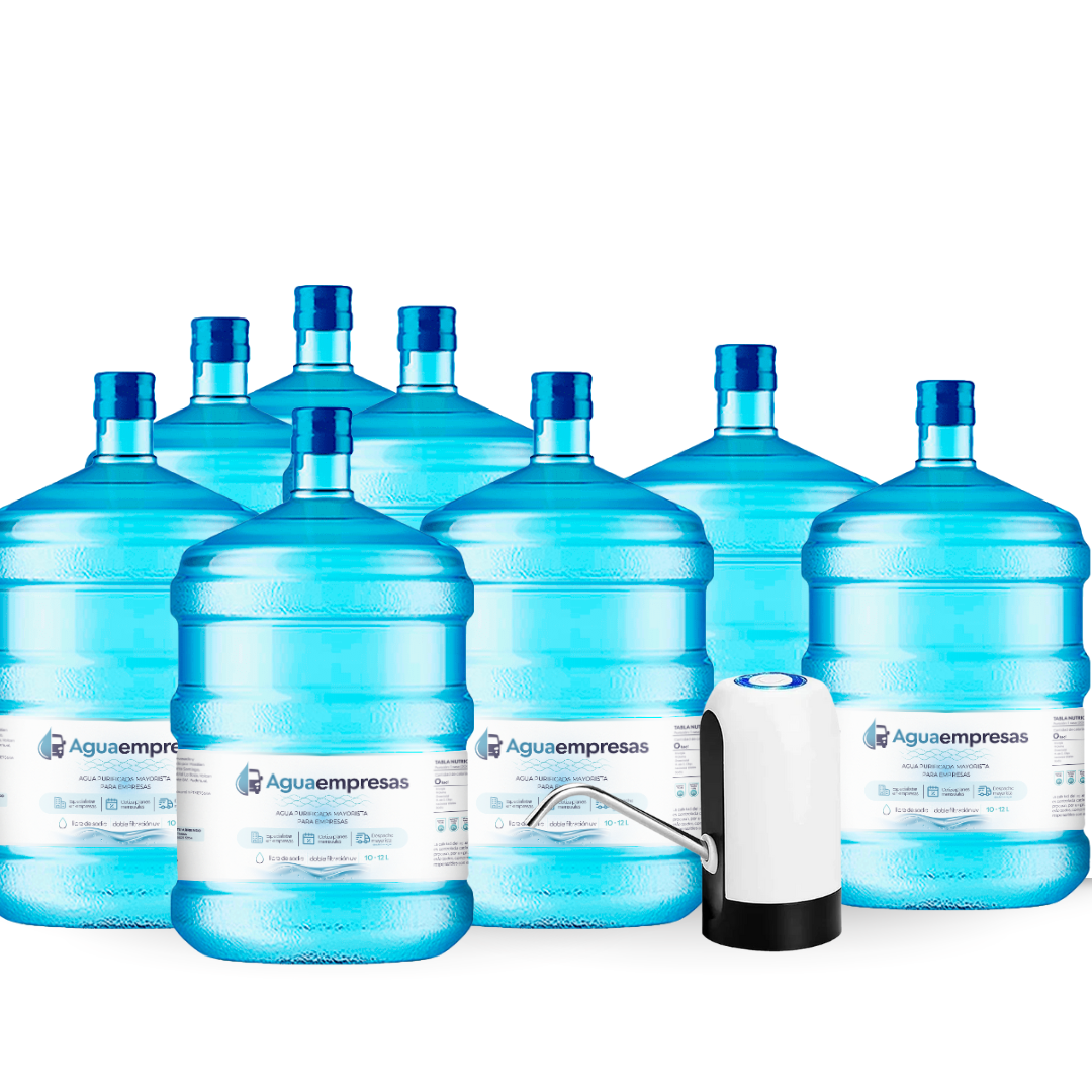 Pack Inicial Bomba USB + 7 Bidones 20 Litros