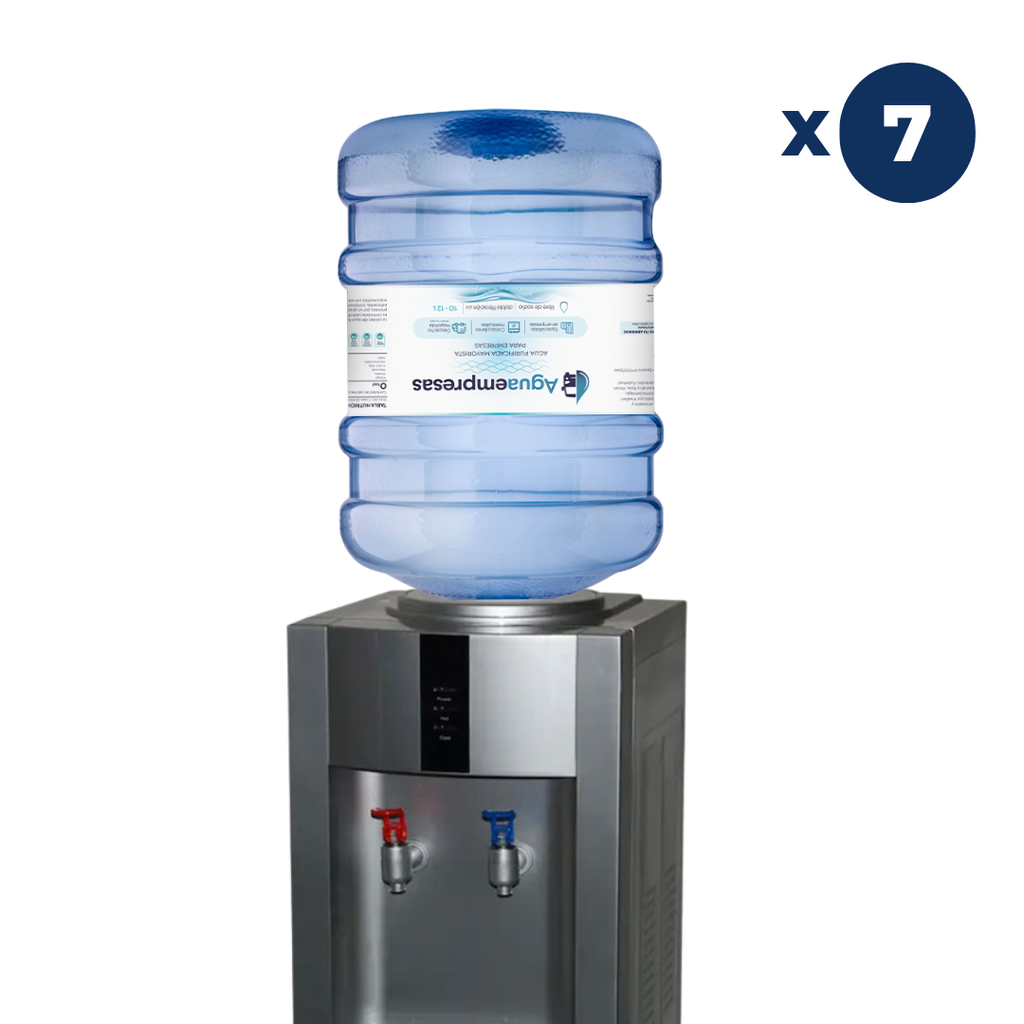 Pack Inicial Dispensador pedestal compresor + 7 Bidones 20 Litros